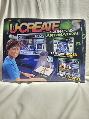 U-Create Games & Artimation Studio 4 Fun Game Modes Animate Photos New Open Box 