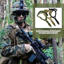 Tactical One Single Point -Two -Three Point Sling Strap Bungee Rifle Sling Green