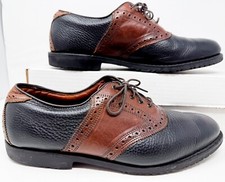 Allen Edmonds 8711 Links Black Brown Saddle Oxford Mens Size 11.5 D Made In USA