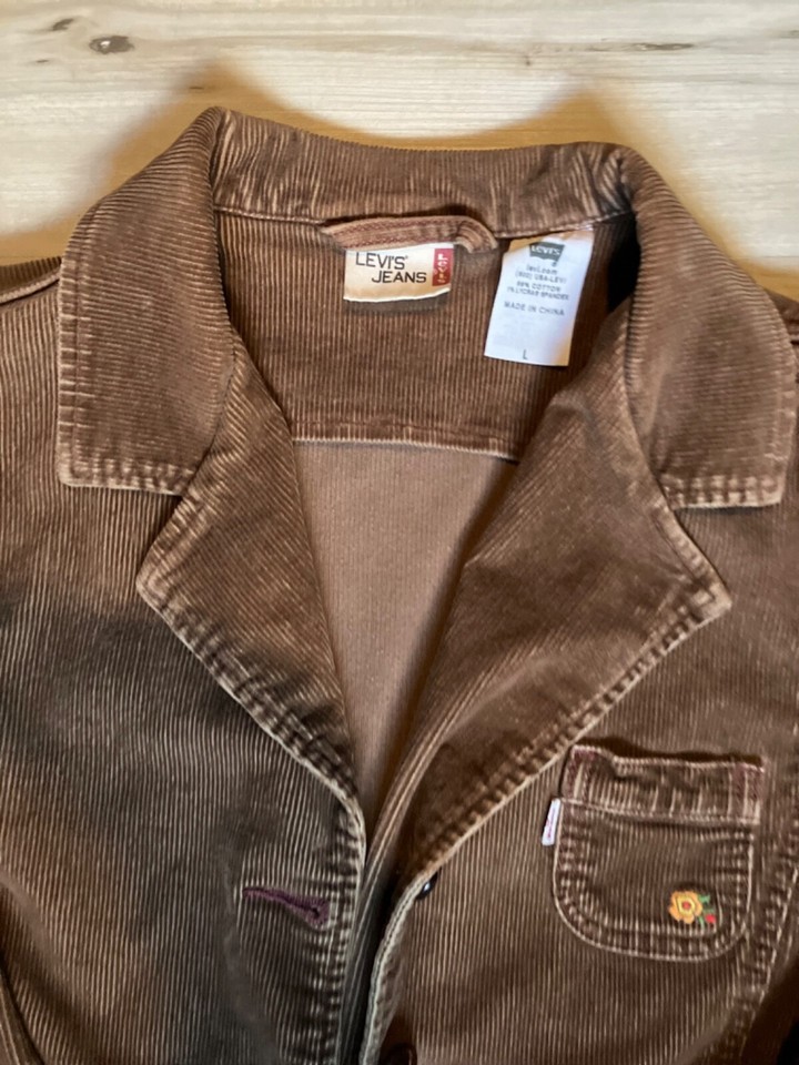 Levis Brown Corduroy Jacket Girls Large/Womens Small eBay