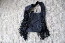 Blue Hobo Fringe Bag - Monserat De Lucca