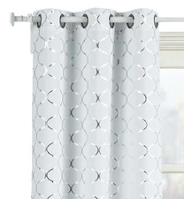 2 Pack: Metallic Lattice Foil Ultra Luxurious Curtains - Assorted Colors & Sizes