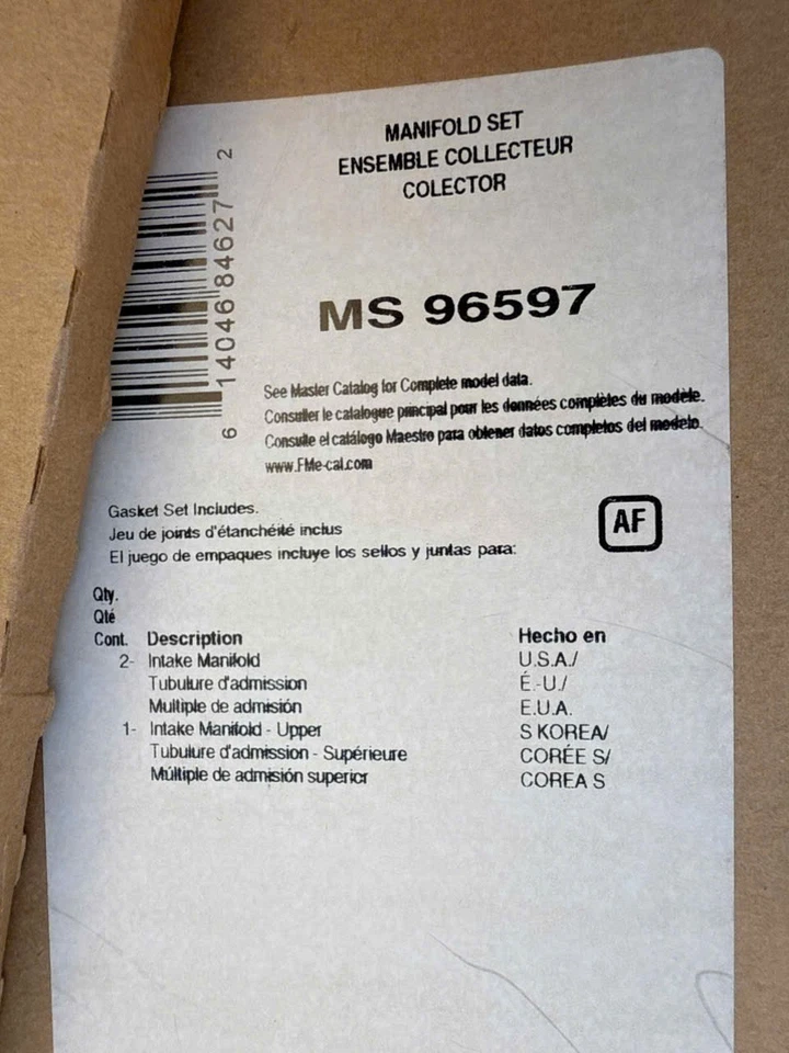 Juego de juntas de colector de admisión Fel-Pro MS 96597 para modelos seleccionados de Hyundai Kia 99-09 Foto 2 de 2