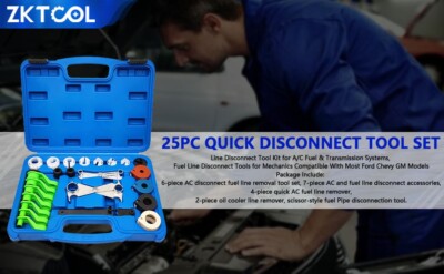 21-Piece Transmission & A/C Fuel Line Disconnect Tool Set – Quick-Release Kit