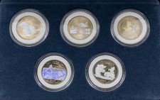 Five Statehood Quarter Dollars Special Edition 2004 Hologramm Set