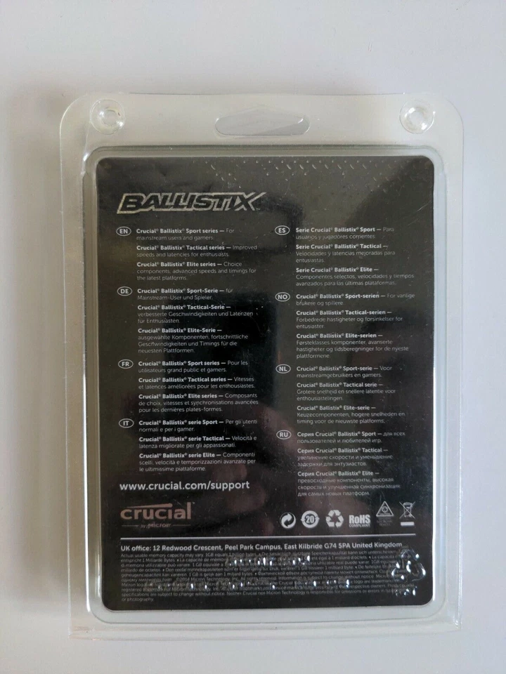 Ballistix Sport Micron 16GB Kit 2-8GB DDR4-2400 UDIMM 1.2V - Image 2 of 2