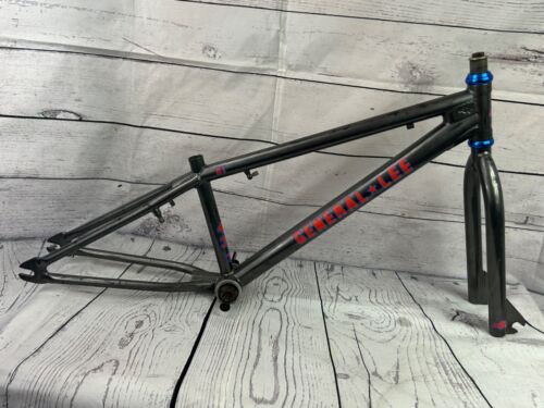 DK General Lee 24 in Frame Fork Head Set Bottom Bracket 14mm Smoked BMX 4130