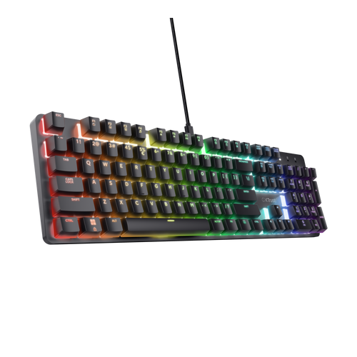 Trust GXT 871 Zora RGB Mechanische Gaming Tastatur 104 Tasten USB Kabelgebunden Schwarz - Bild 1 von 5