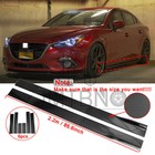 Carbon Fiber Car Side Skirts Lip Rocker Panel 86.6" For Mazda MX-5 CX-9 2 3 6