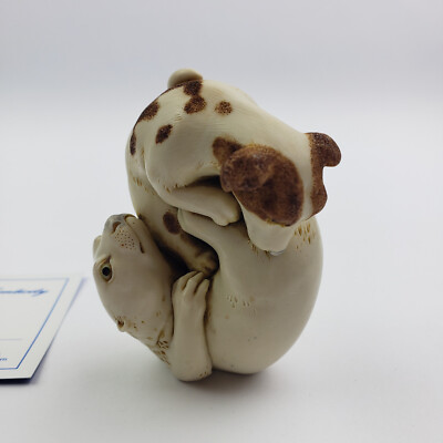 Harmony Kingdom Artist Adam Binder Nimrod & Orbit Lets Play Dog Otter Signed COA