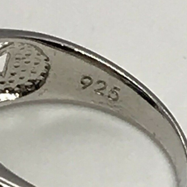 Sterling Silver Scrollwork Blue CZ Ring Solitaire… - image 6