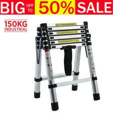 EN131 5+6 Telescopic Aluminum Extension Ladder Folding Multi Purpose US