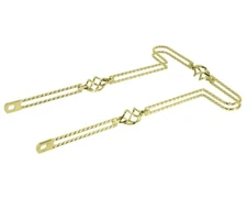 ORIGINAL F&R LOWRIDER 26" Bicycle Double Twisted Caged Bumper Gold 15" Long