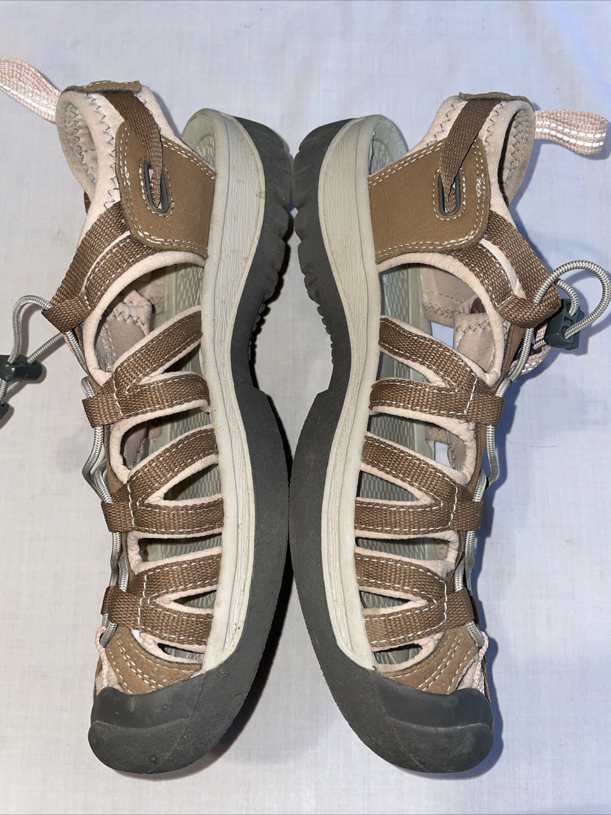 Scarpe Keen River donna taglia 9 5 M pelle marrone impermeabile nuoto spiaggia