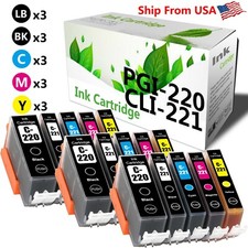 15 PK PGI-220 CLI-221 Ink Cartridge for PIXMA MP550 MP560 MP620 MP620B