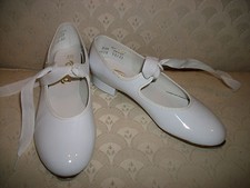 Award Citation Tap Shoes Dance Girl Women White Patent TS120 Tan Lthr TS110 NIB