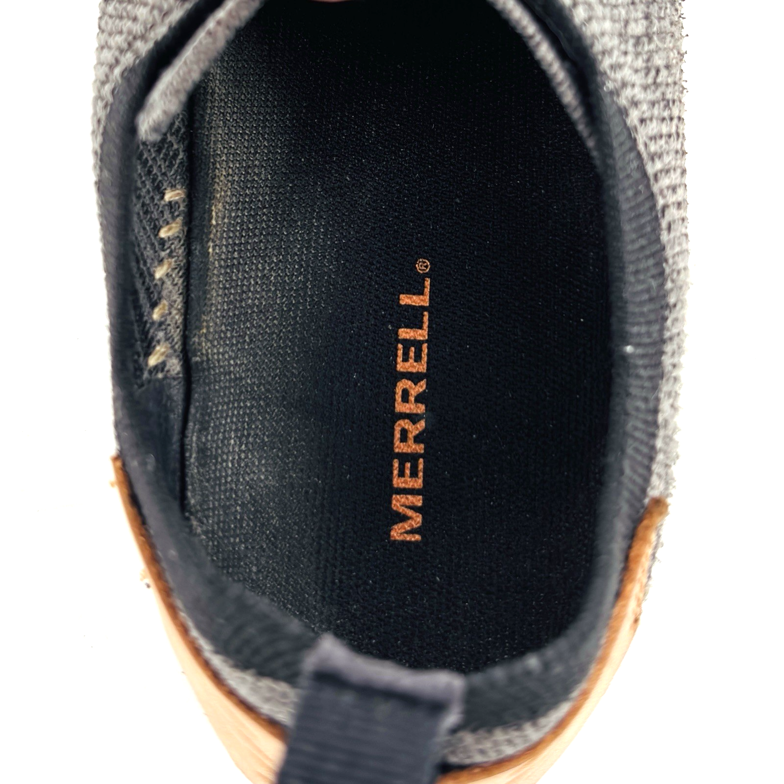 Sneaker basse da donna 8 Merrell Gridway grigie in maglia suola Vibram casual stringate J97566