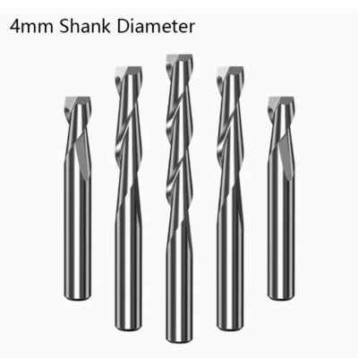2 Flute Carbide Spiral Router Bit 4mm Shank End Mill for Wood Carving Cutter New