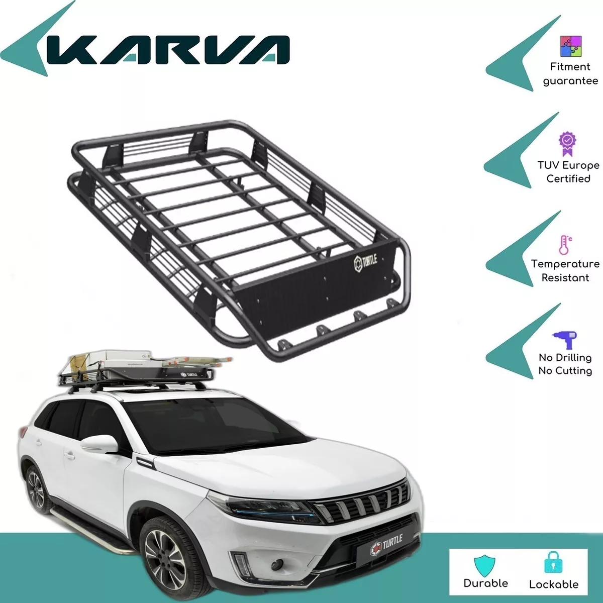 53 Roof Rack Cargo Basket Carrier Rack with Universal Extension