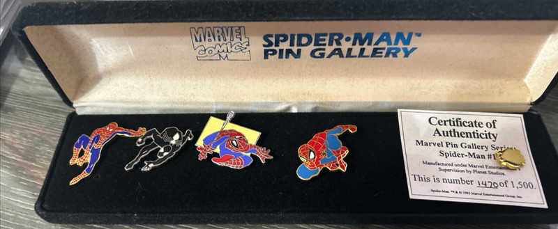 Spider-Man #1,  Marvel Pin Gallery Series,  (5 pins) #1470/1500, MIB 1993