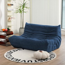 N&V Foam Fireside Loveseat, Mid Century 2 Seater Sofa, Lounge, Boneless Couches