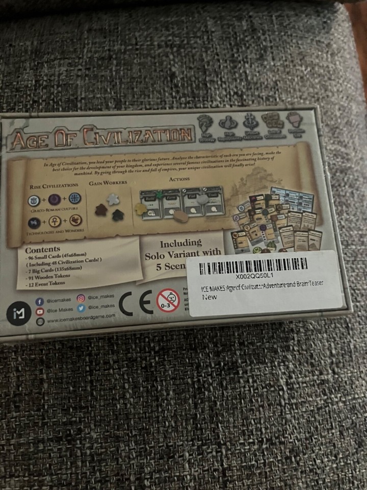 Age of Civilization Strategy Card Game, Board Games, Pocket, Travel and