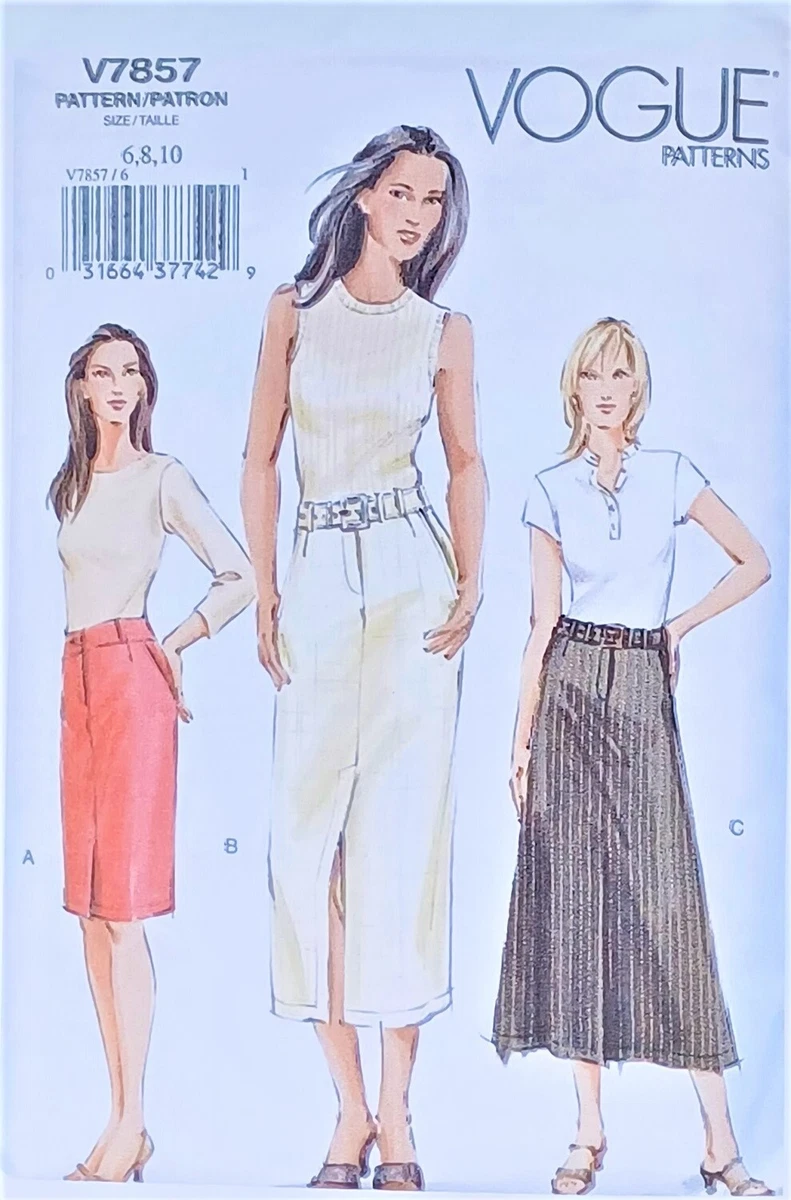 UNCUT Vogue 7857 Linen Denim Chino Casual Tapered Slight Flare