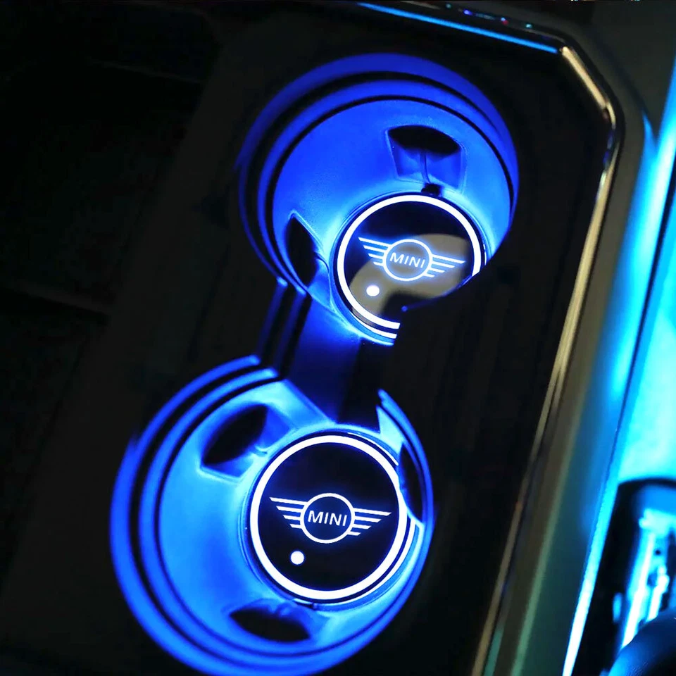 2x Kit de luces de atmósfera ambiental LED automático USB de 7 colores para Mini Cooper Foto 3 de 4