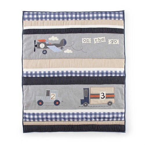 Levtex Baby On The Go 4-Pc Crib Bedding Set Includes Wall Decals *New*