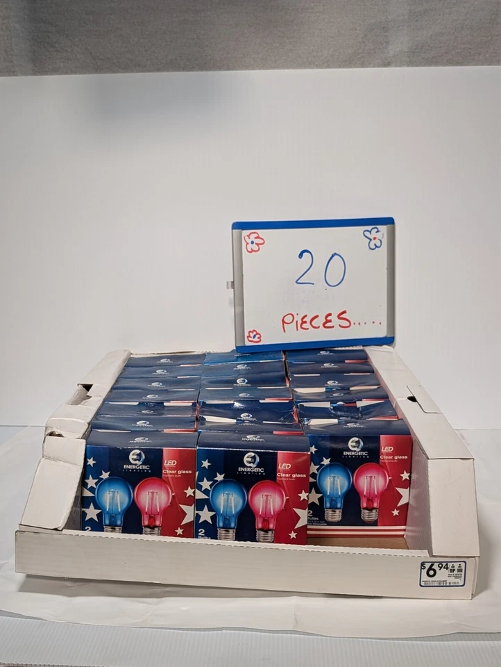 Lot of 20 Energetic Lighting Red and Blue Non-Dimmable LED Bulbs (40 Bulbs) - Image 3 of 4