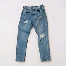 Levi's 501 Size 26 x 28 Skinny Jeans Light Wash Distressed Button Fly