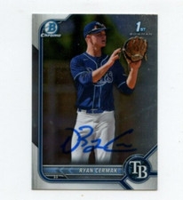 RYAN CERMAK SIGNED 2022 BOWMAN CHROME DRAFT CARD AUTO
