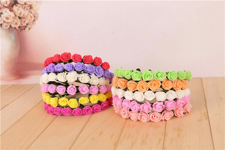 Haarreif ROSEN Blumen Kranz Haarband Blume Haar Blüte Trachten Dirndl 11 Farben - Bild 4 von 4