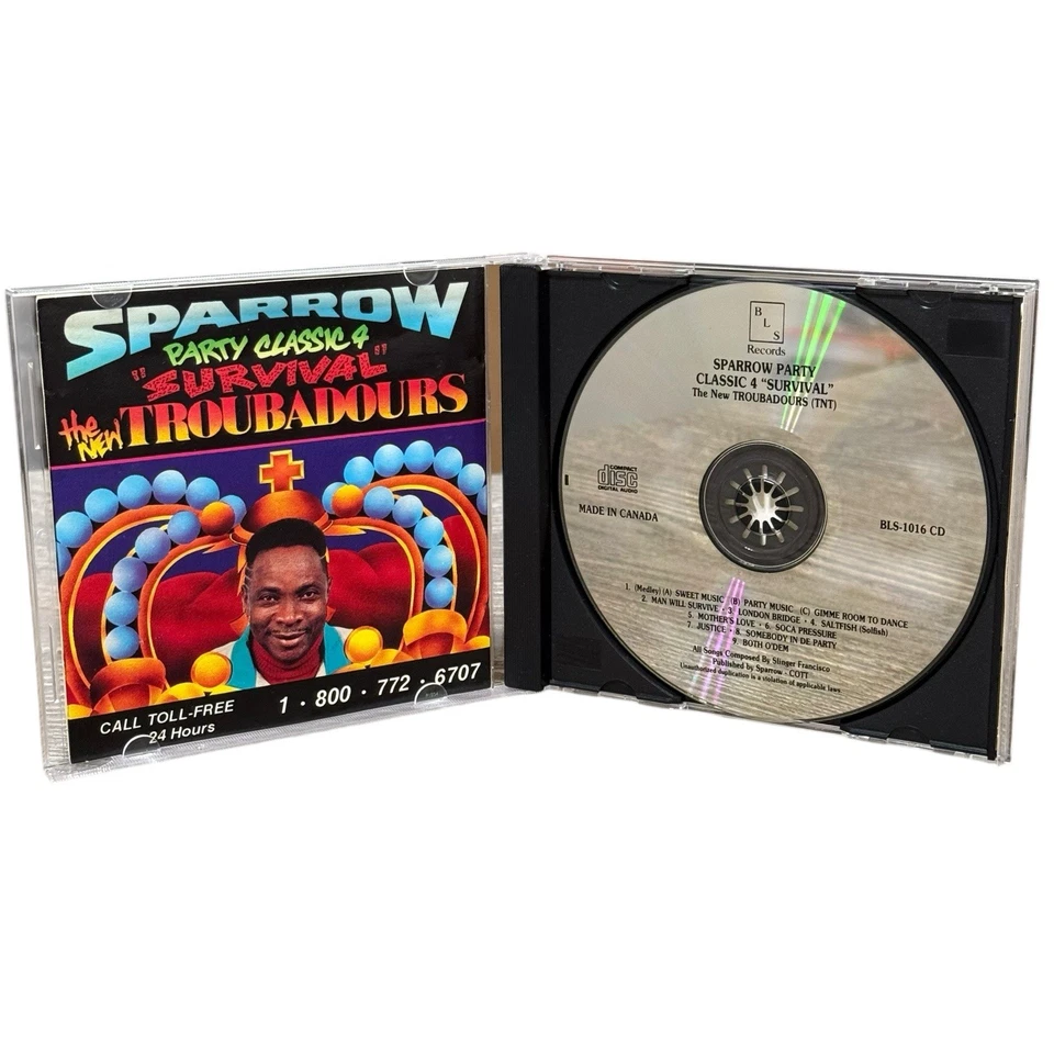 Sparrow Party Classic 4 Survival CD Calypso Soca Caribbean Reggae Hits BLS Foto 4 de 4