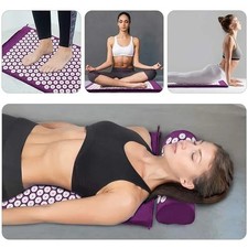 Acupressure Massage Mat and Pillow Set with Travel Bag Relaxation Therapy UK Set