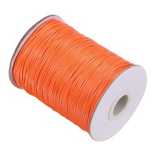 Waxed Polyester String Cord 173 Yards 1mm for DIY Craft Orange