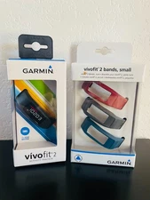 GARMIN VIVOFIT 2 Activity Tracker Fitness Watch W/ 3 Bands Size SMALL New