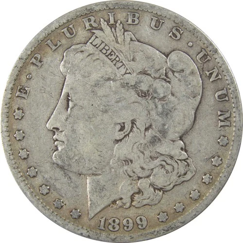 1899 S Morgan Silver Dollar VG Very Good Details $1 Coin SKU:I24328