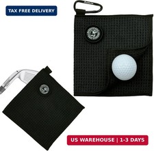 Small Magnetic Golf Towel with Clip, Microfiber Waffle Design - Industrial Stren