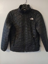 Boys The North Face Black Thermoball Eco Size Medium Zip Up Puffer Jacket