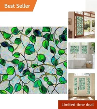 Elegant Stained Glass Window Sticker - Privacy Film for Home & Car, 23.6x78.5