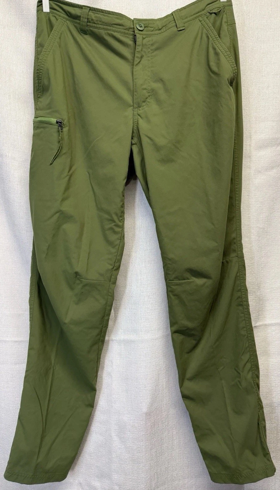 REI Men's Sahara Path Pant Size 34W x 32L Green Hiking Stretch Straight Leg