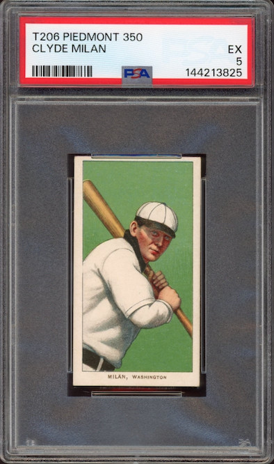 T206 Piedmont 350 Clyde Milan PSA EX 5