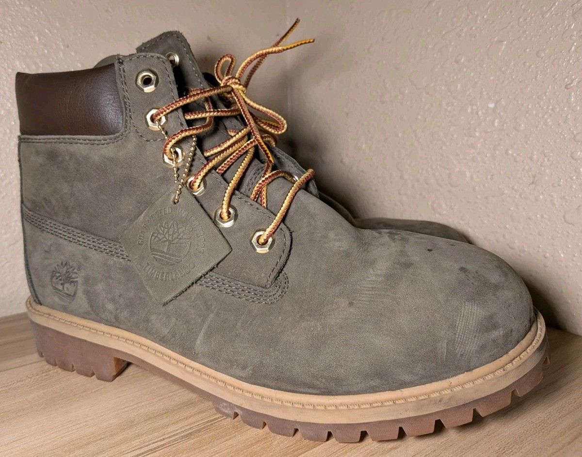 Timberland 6 Inch Waterproof Olive Green Mid Boots - US 