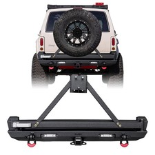 Jeep Cherokee Xj Rear Bumper 1984-2001 Hitch Receiver 2 Lights D-ring Spare Tire Jeep Cherokee Xj Rear Bumper 1984-2001 Hitch Receiver 2 Lights D-ring Spare Tire