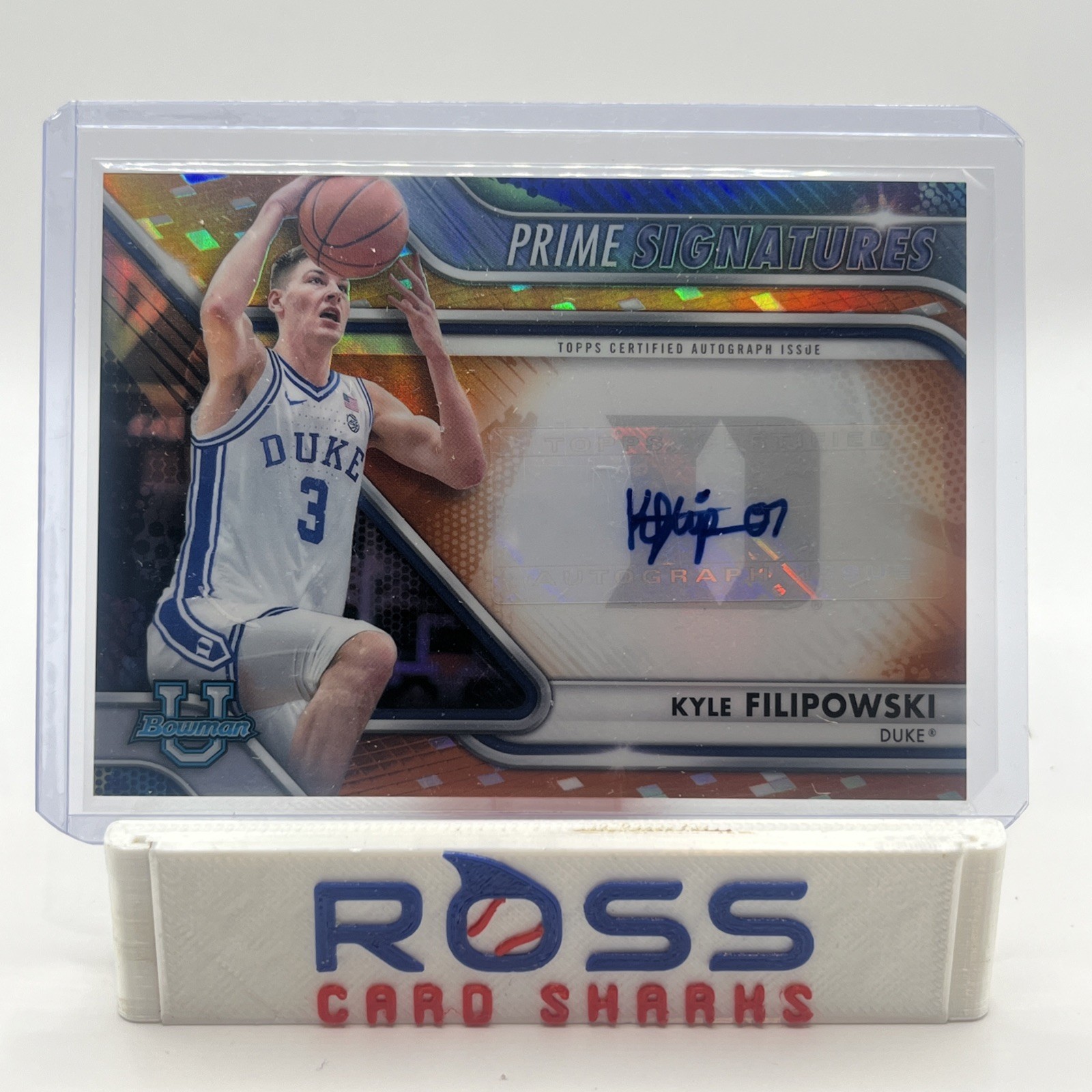 2022-23 Bowman Chrome - Prime Signatures Kyle Filipowski Orange Refractor /25