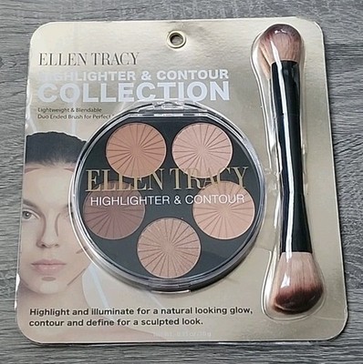 Ellen Tracy Highlight  & Contour Collection - 5 Shades & Double Sided Brush -New
