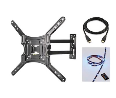 Memorex Full motion Indoor Wall TV mount kit Fits TVs up to 65-in