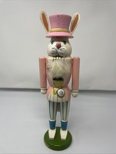 Erzgebirge Easter Bunny Rabbit Nutcracker Made German Democratic Republic 12.5 