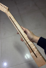 22Frets Natural color Flame Maple Electric guitar Neck Rosewood DIY gloss parts